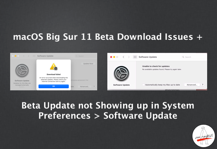 Software Update Not Shwoing Up Mac